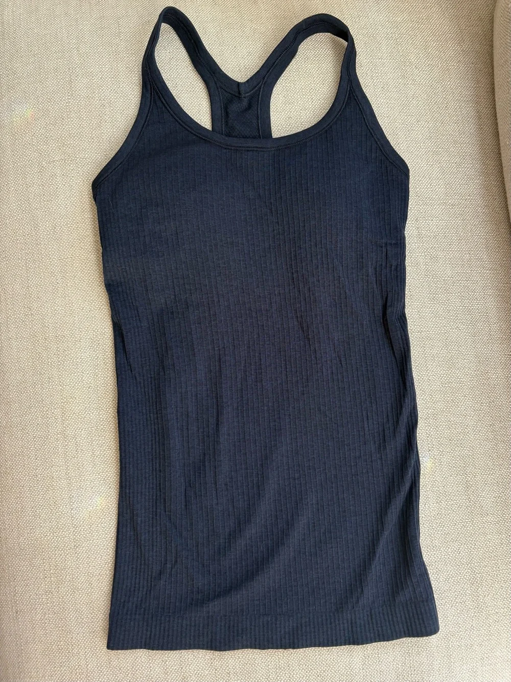 lululemon Navy Ribbed Racerback Tank, size 2